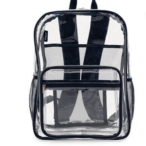 Transparent Black Trim Backpack